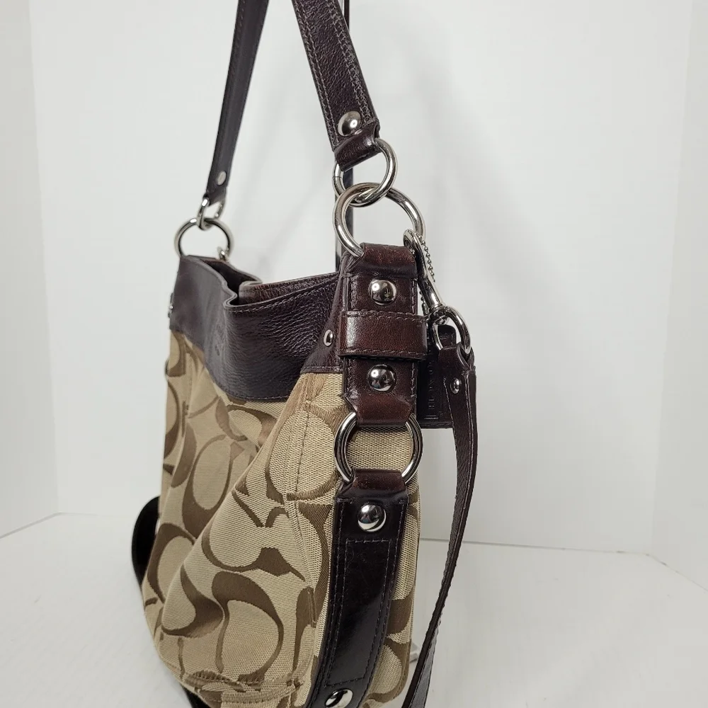 Coach Signature C's Zoe Canvas Hobo J1020-F14708